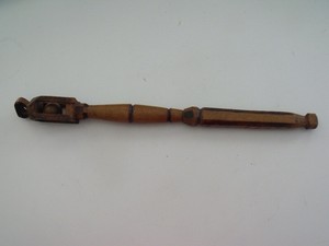 antique wooden baby rattle