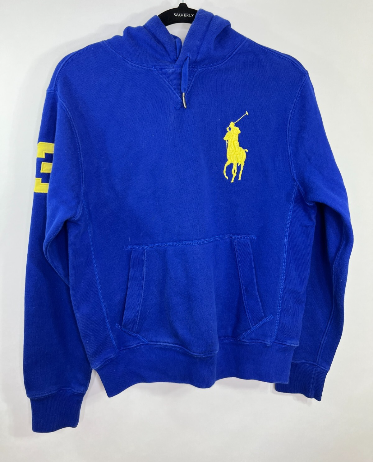 Polo Ralph Lauren Pullover Felpa con Cappuccio Blu Uomo Taglia S Big Pony Manica Lunga Logo