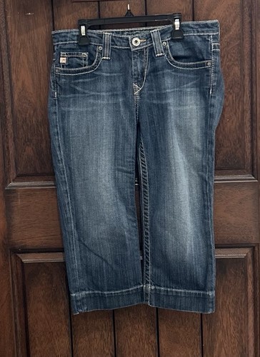 Big Star Denim Capris 29 Waist Maddie Mid Rise Fit Euc Thick Stitching 649223e4c9a2289870cf8207