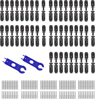 100 x Solarstecker MC-4 Stecker Solarkabel 4/6mm² Buchse Kupplung Verbinder DE