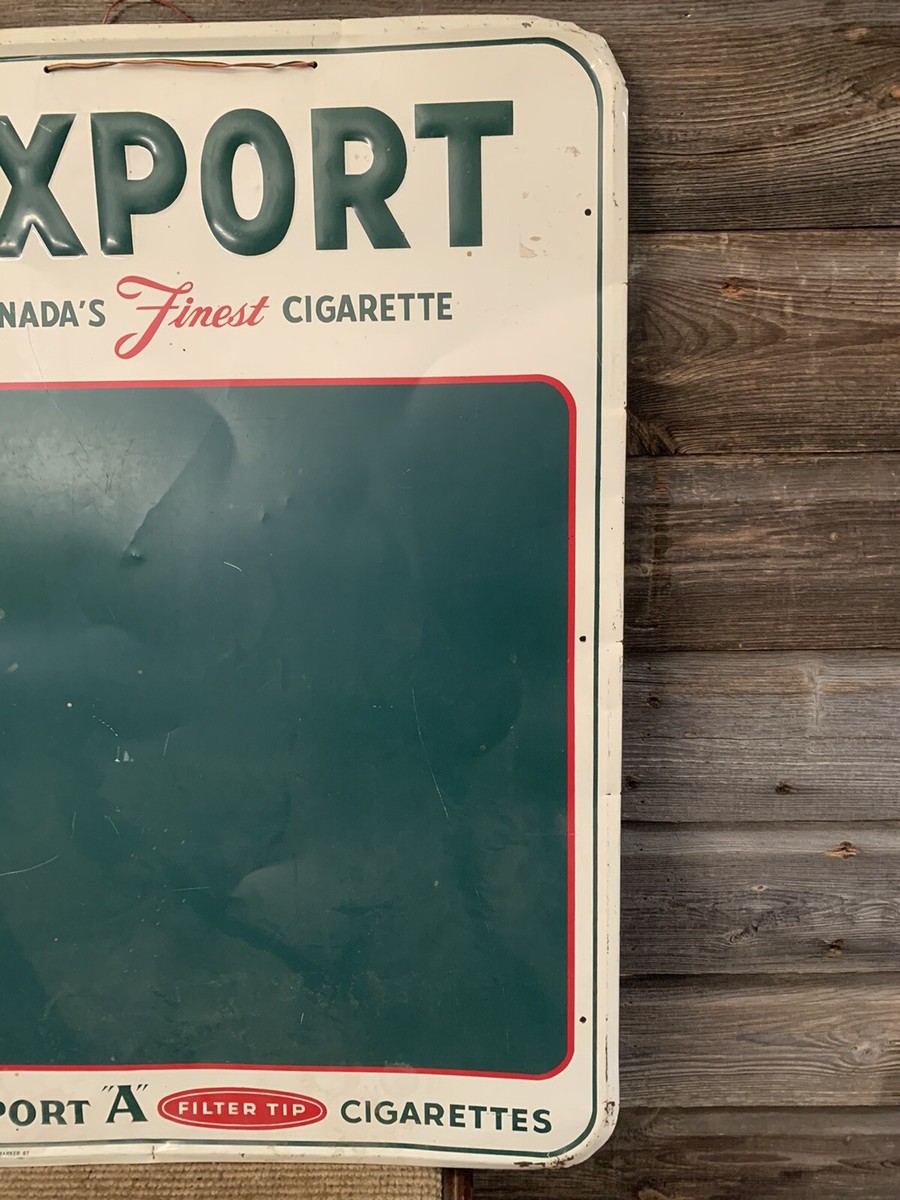 Vintage Export A Chalkboard Menu Board Advertising Sign Tobacco | eBay