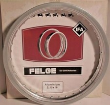 Felge Alufelge Aluminiumfelge 2,15 x 16 MZ ETZ ES ETS TS 125 150 250 250/1 Jawa 