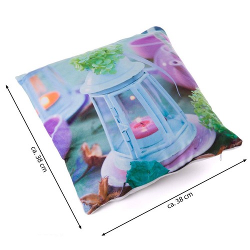 LED Deko-Kissen Sofakissen beleuchtet "Laterne" 38 x 38 cm 1 LED Leuchtkissen - Bild 7 von 7
