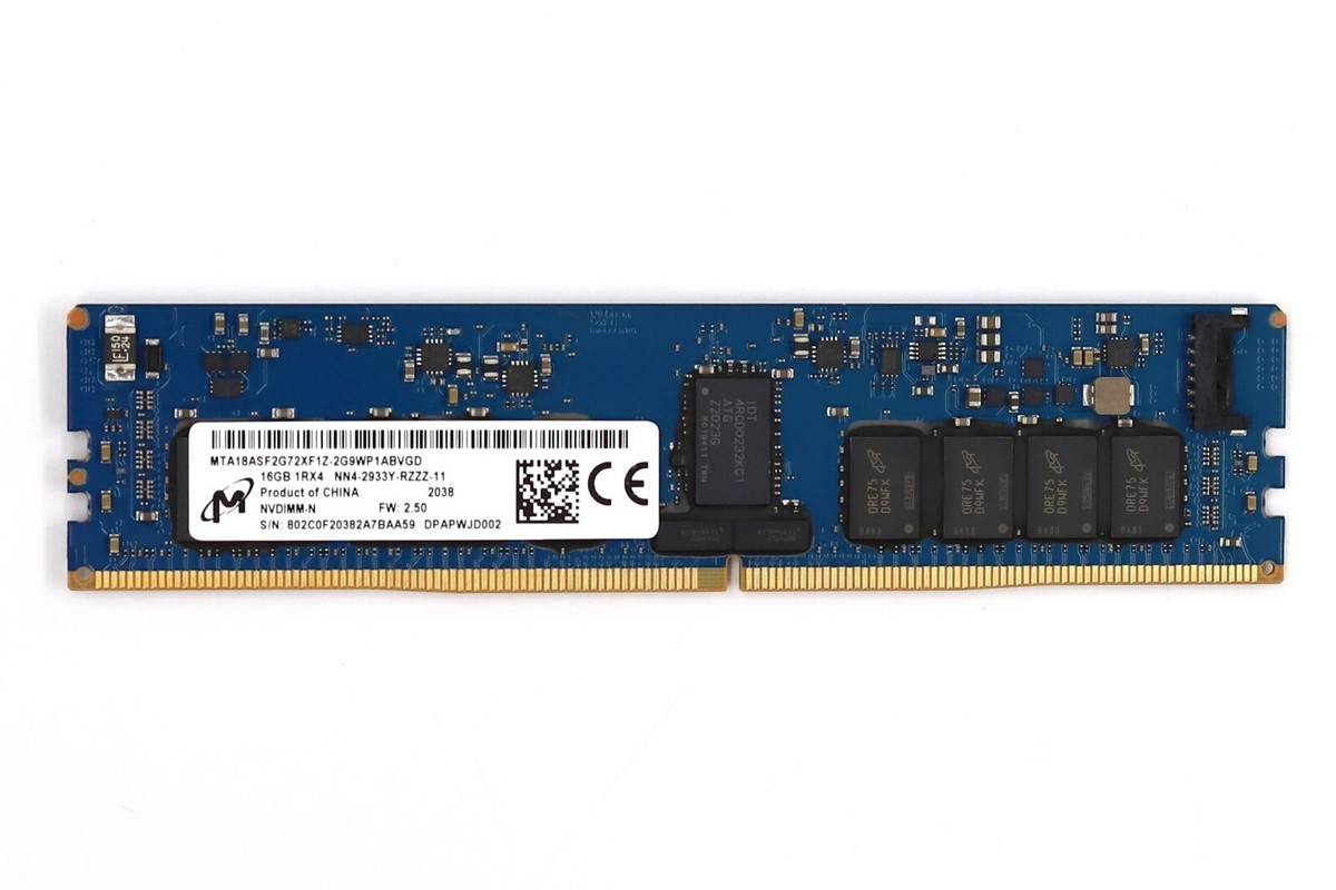 Micron 16GB 1Rx4 NN4-2933Y-RZZZ-11 ECC REG NVRAM MTA18ASF2G72XF1Z