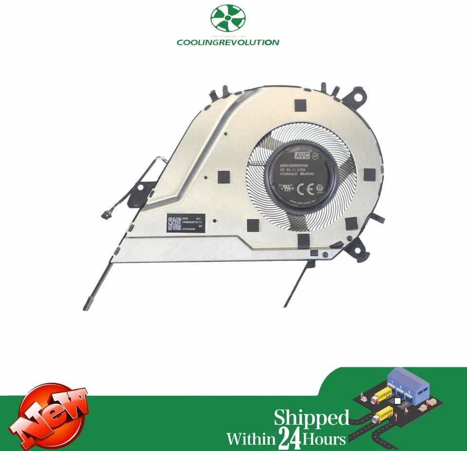 Laptop CPU Cooling Fan for ASUS ZenBook 14 UX435 Fan 13NB0SI0T01211 - Image 2 of 2