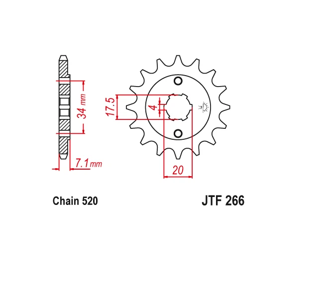Piñón delantero PBI 13T Honda CR125R ATC200X TLR200 XR200R XL250R XR250R CM250C Foto 2 de 2