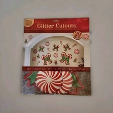 Christmas Glitter Cutouts 20 Pieces See Photo For Sizes Mega Pack Decoration 