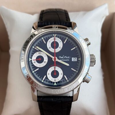 Paul Picot Chronosport Chronograph 4066 Automatik Blau ETA 7750 Herrenuhr