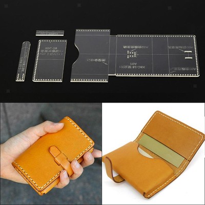 4 Stück/Set Leder Handwerk Acryl Schablone Vorlage Geldbörse Portemonnaie