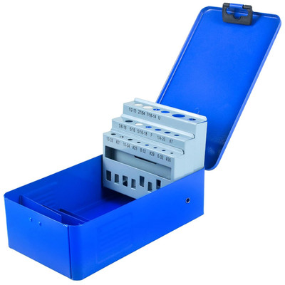 Tap and Drill Index/Case, Tap Drill Bit Index Box, Empty Metal Case for #6-32 -
