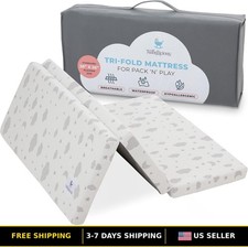 Waterproof Portable Baby Mattress Topper 38" x 26" x 1.5" for Pack and Play
