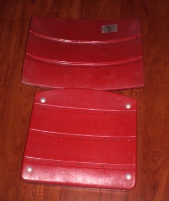 STEELERS THREE RIVERS STADIUM RED SEAT BACK No. 5 & SEAT BOTTOM