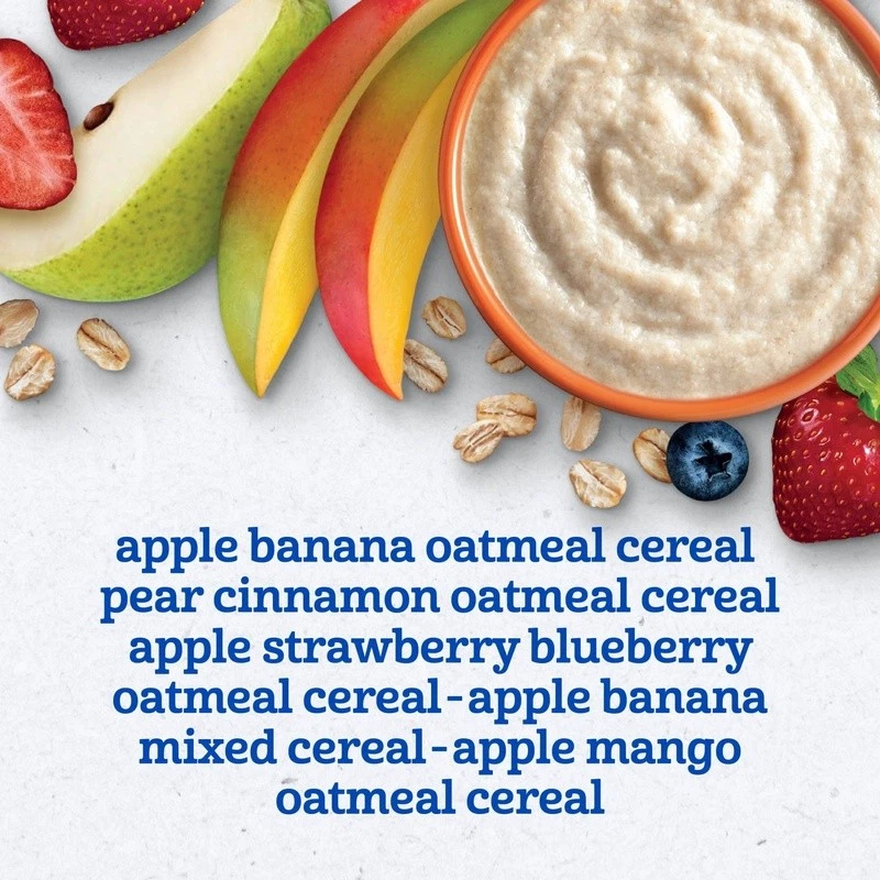 Paquete de variedad de puré de alimentos para bebés etapa 2 cereales de frutas 6 meses más tinas nutricionales Foto 3 de 4