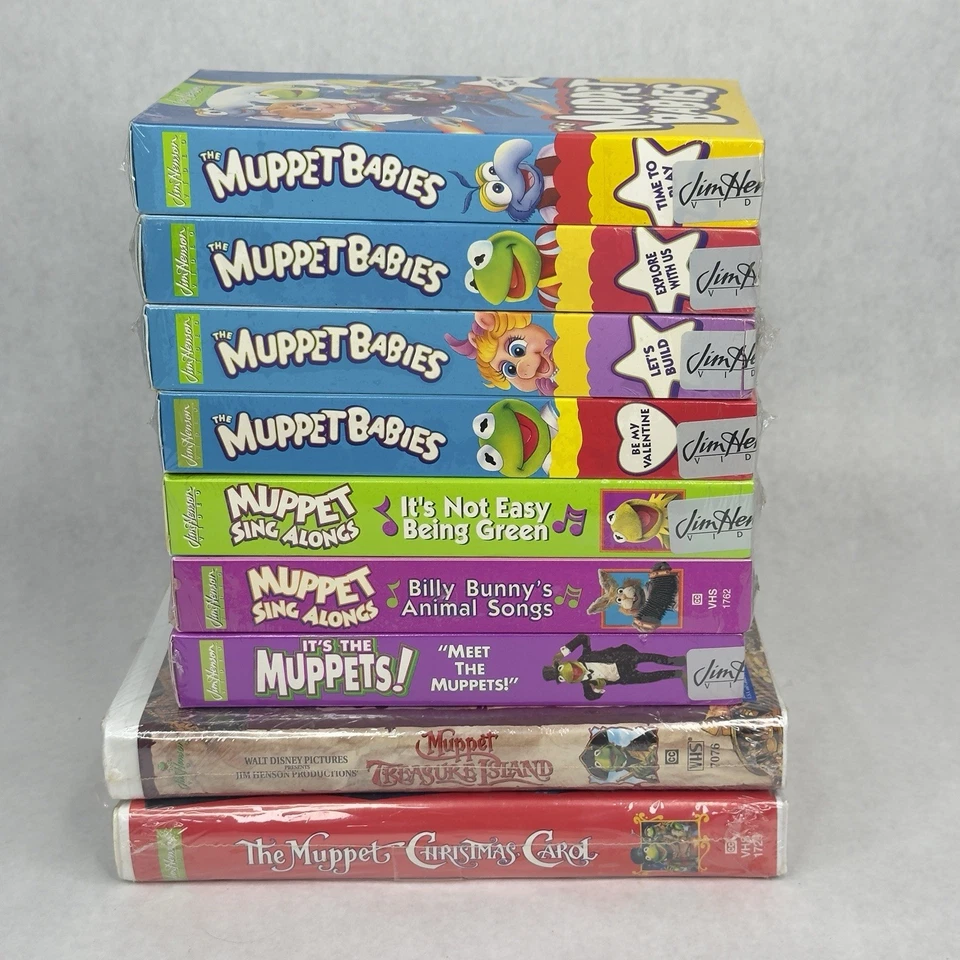 NEW Lot of 9 Jim Henson Muppets VHS Lot  Christmas Treasure Babies Sing A Long - Image 2 of 4