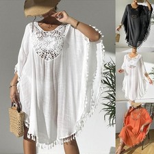 Loose Swimsuit Cover Up Dress Square Neck Bikini Cover-Ups  for Women