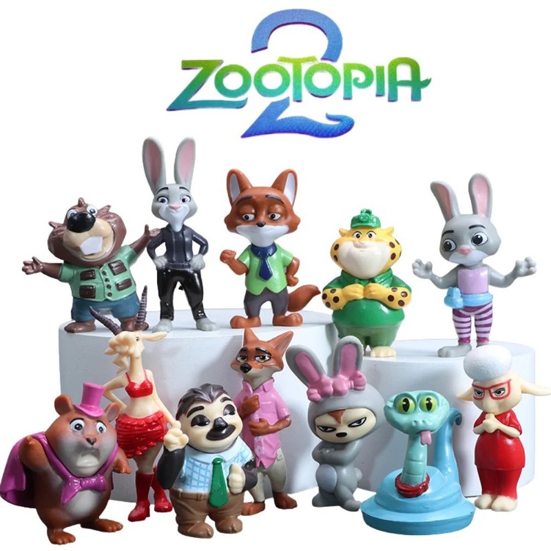 Set Zootopia 2 Action Figure Toy Judy Rabbit Nick Fox Series Anime