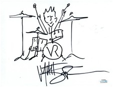 Guns N' Roses Matt Sorum Hand Drawn Sketch Autograph Velvet Revolver ACOA