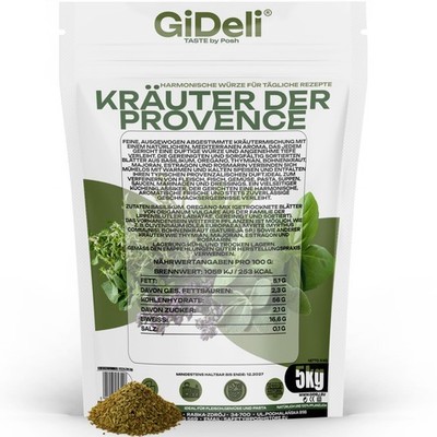 Kräuter der Provence 5kg Mediterran Naturbelassen Vegan Fisch Fleisch GiDeli