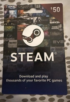 $50 Steam Gift Card **PHYSICAL DELIVERY IF DESIRED**