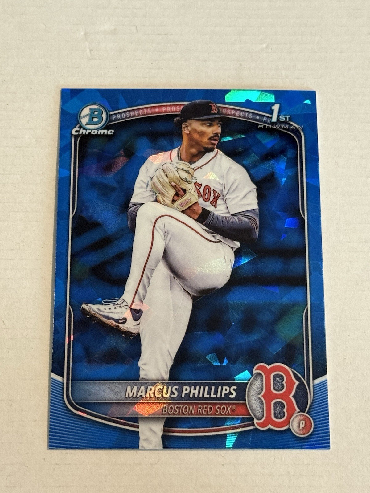 2025 Bowman Draft Sapphire Marcus Phillips 1st Bowman Chrome BDC-54 Red Sox