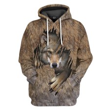 3D Wolf Tshirt Hoodie Apparel