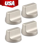 4Pc W11517331 Metal Oven Knobs Compatible with Whirlpool WEE515S0LS2 WEE515S0LS3