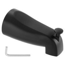 Bath Slip-On Diverter Tub Spout with Pull-Up Diverter Zinc Alloy Black