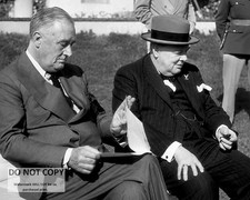 FRANKLIN ROOSEVELT & WINSTON CHURCHILL CASABLANCA CONFERENCE 8X10 PHOTO (EE-480)