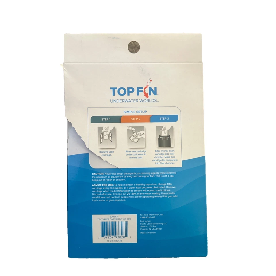 TopFin CN-S  3 Corner Filter - 3 Month Supply. New - Slightly Damaged Box - Image 4 of 4