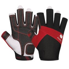Kayaking Gloves 3/4 or Full Finger Padded Palm Fingerless Gloves for Men Wome...