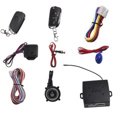 Universal Keyless Push Start Button Kit With Remote Control For Car Ignition Universal Keyless Push Start Button Kit With Remote Control For Car Ignition