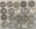 $10 1916-1947 Walking Liberty Half-Dollars - 90% Silver 20-Coins Silver Bullion