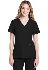 Cherokee Women's WorkWear Originals Ultra V-Neck Scrub Top in Black