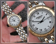 1990s Watch Raymond Weil Tango 5560 Mens Swiss Quartz Two Tone Gold Plated