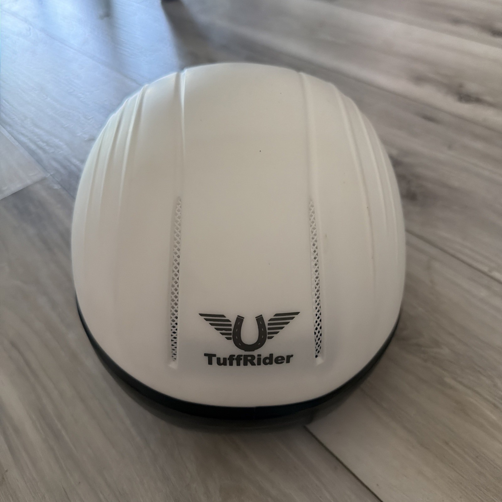 TuffRider Starter Basic white Horse Riding Helmet  7 1/4-7 3/4 - Thumbnail 3