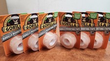  6 ROLLS GORILLA MOUNTING TAPE TOUGH  CLEAR WEATHERPROOF 1" X 60"  PI