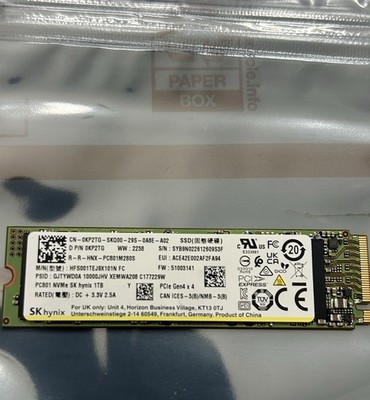 SK Hynix PC801 1TB M.2 NVMe PCIe Gen4x4 SSD HFS001TEJ9X101N