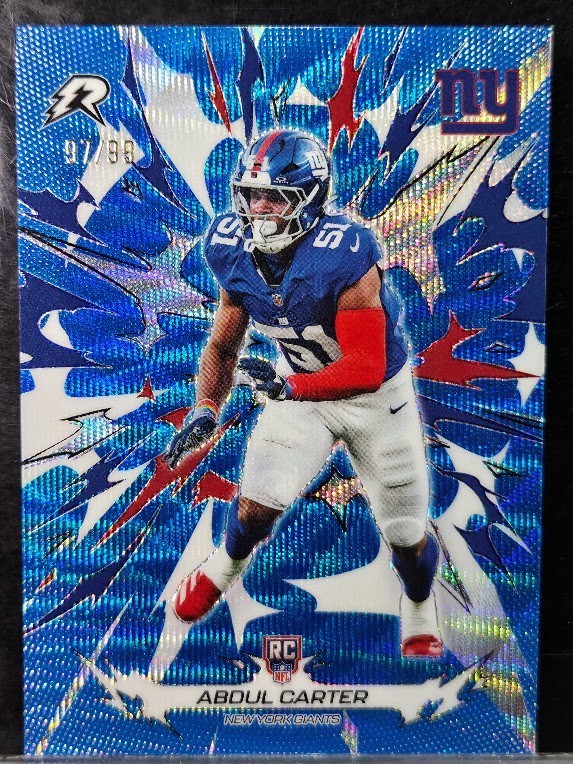 Abdul Carter (RC) 2025 Topps Resurgence #169 BLUE SURGE /99 New York Giants