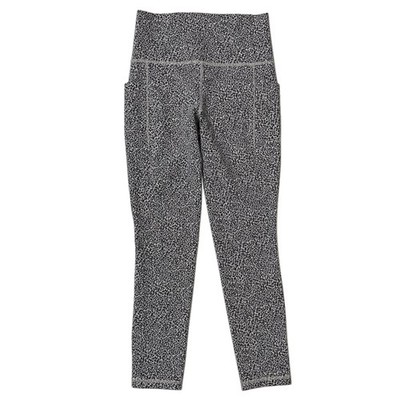 {Athleta} ''Salutation Stash II Textured Tight'' XS Black White Leggings WAP90