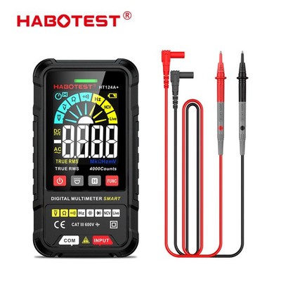 HABOTEST HT124B Smart Multimeter NCV AC DC Volt Ohm Meter True RMS