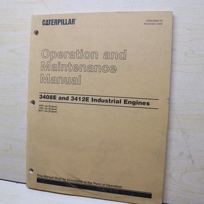 CAT 3408e 3412e Industrial Engine Operation/Maintenance Manual guide owner book