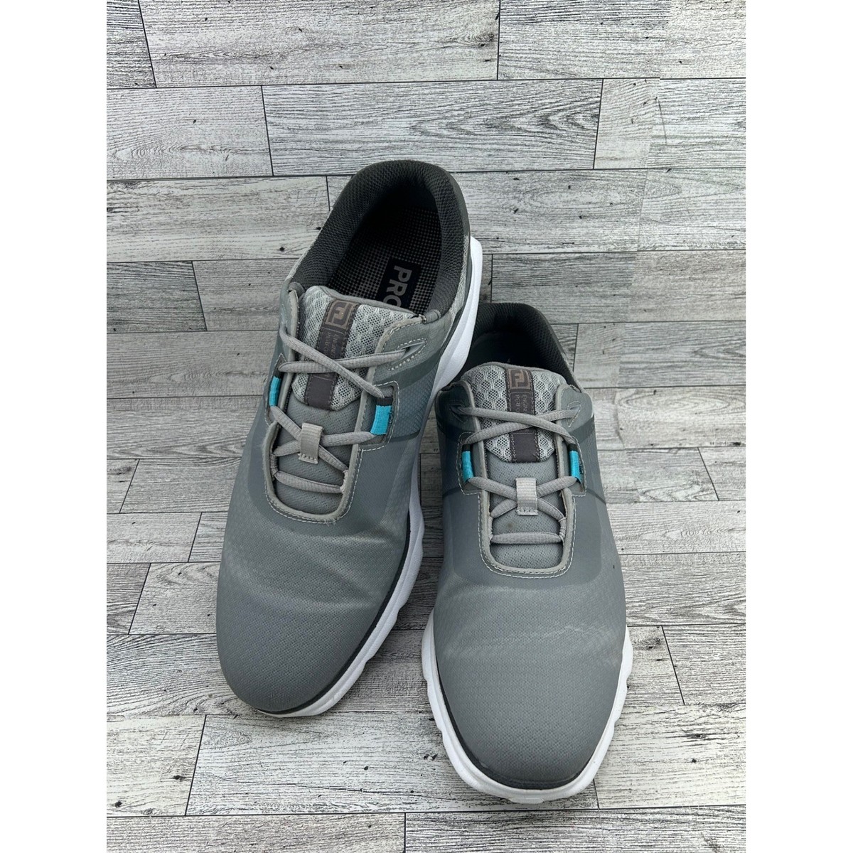 FootJoy Pro SL Golf Shoes Mens 11.5M Grey White Teal  display picture 1