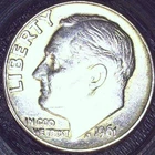 1961 D ROOSEVELT DIME   90% SILVER  CIRCULATED