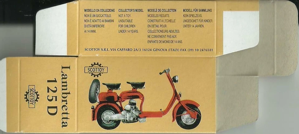 0046b. MERCURY-SCOTTOY 1/48 Scatola vuota/Empty box INNOCENTI LAMBRETTA 125D - Immagine 2 di 2