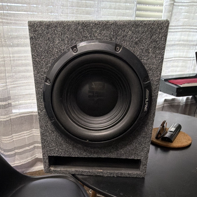 Alpine SWR-12D4 12" Subwoofer in Single Ported Enclosure Box