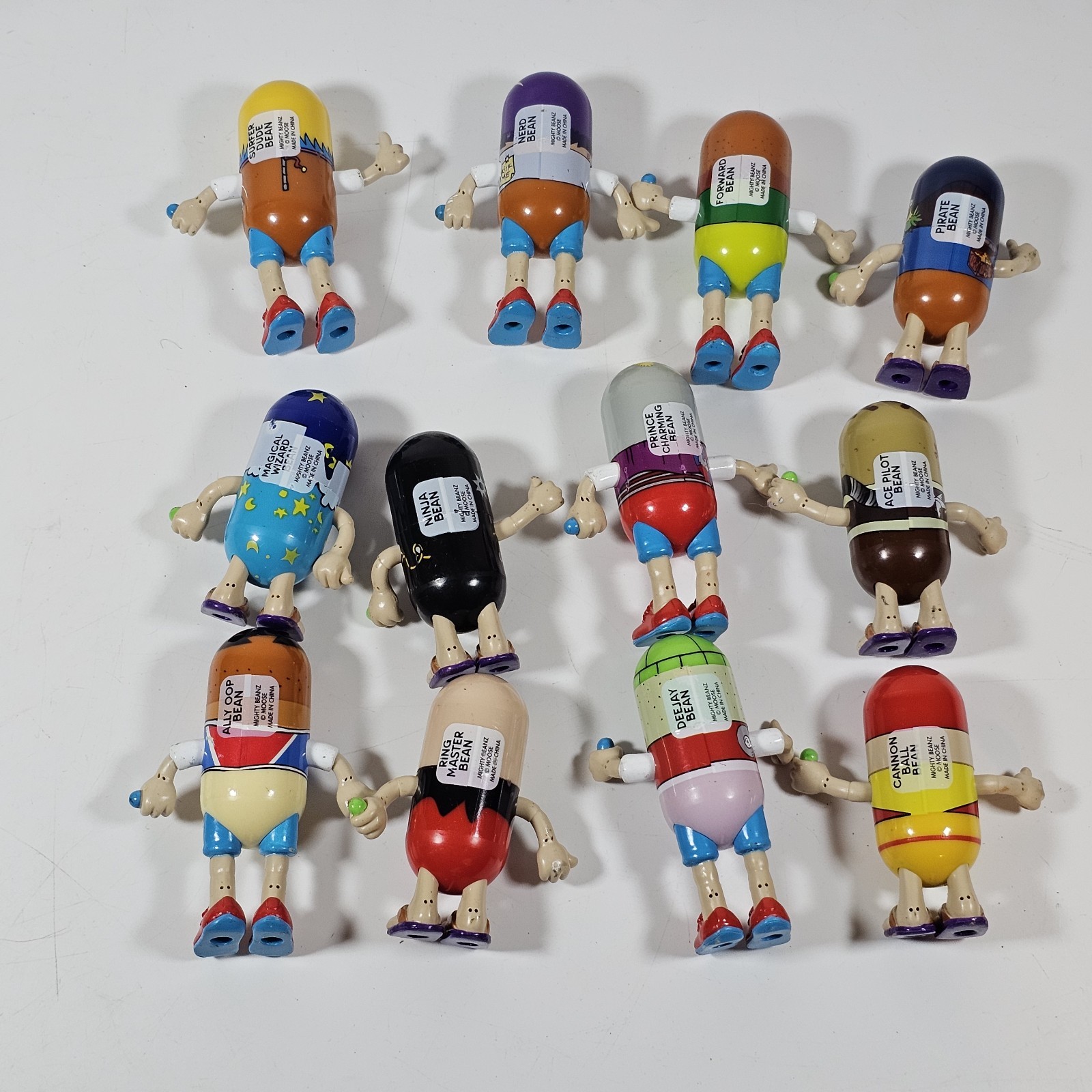 Lot Of 12 Mighty Beanz BendEms RARE Figures