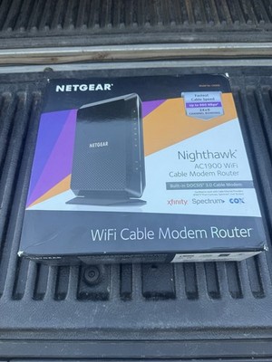 NETGEAR AC1900 Nighthawk Dual Band Cable Modem Router Black C7000v2