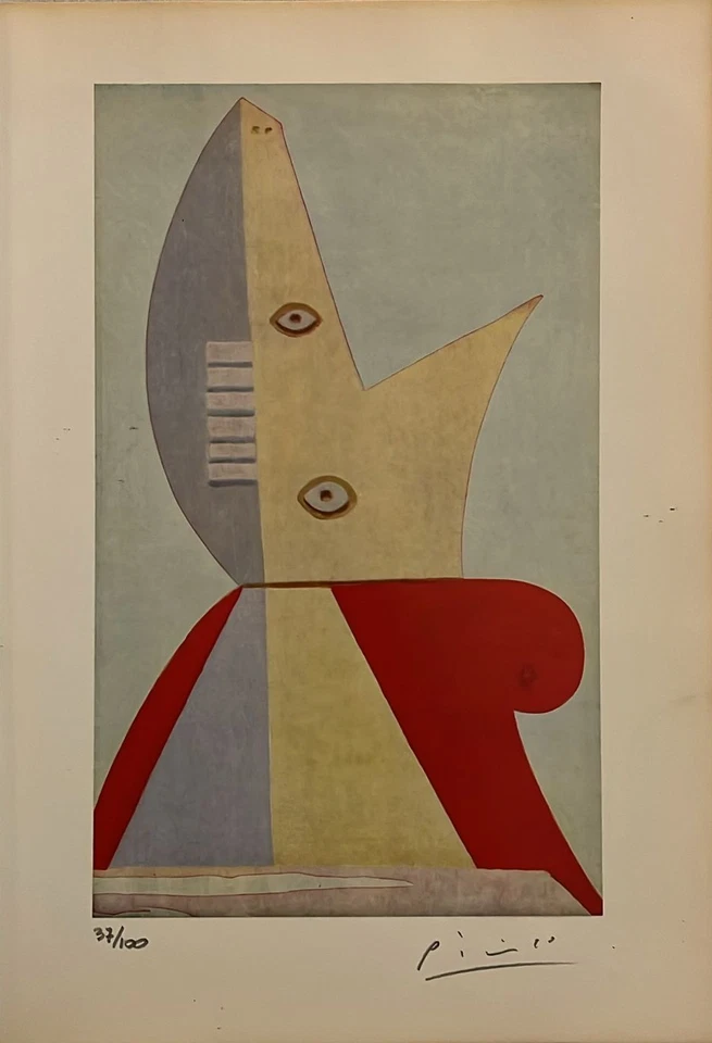 Pablo Picasso, Litografía Original Firmada a Mano con Certificado de Autenticidad y Valoración de $3,500 Foto 2 de 4