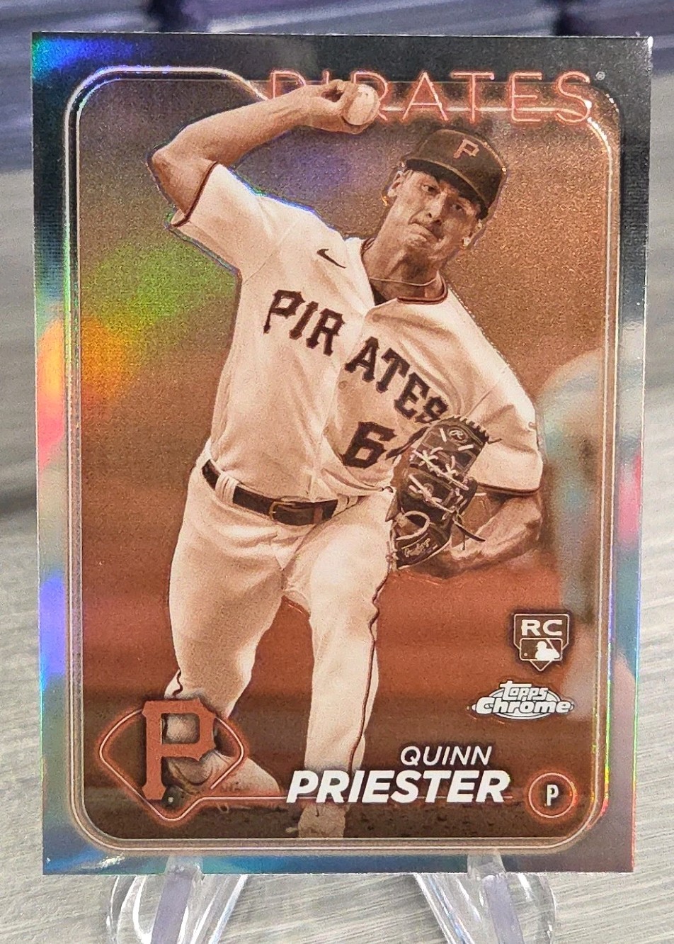 Quinn Priester 2024 Topps Chrome Sepia Refractor Rookie #55 Pittsburgh Pirates