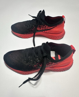 Nike Epic React Flyknit 2 Men's Low Top Lace-Up Sneakers Black/Red BQ8928-008